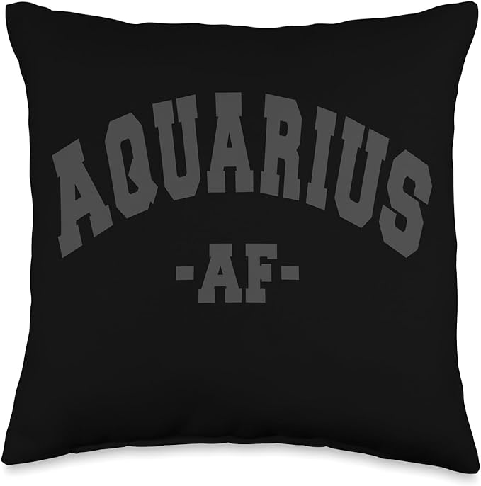 Aquarius Astrology Zodiac Sign Decorations Women Men Kids Throw Pillow