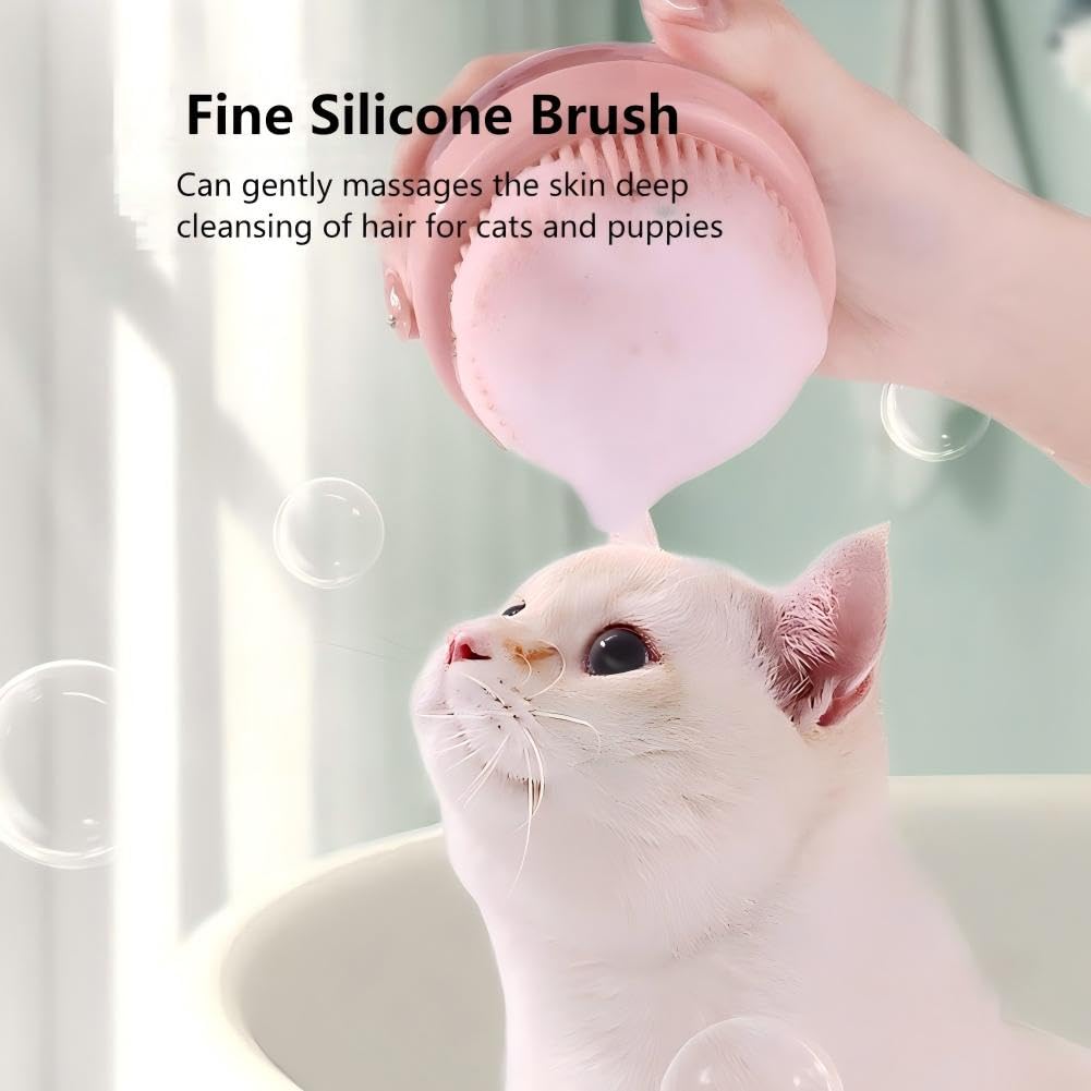 Itingy 2-Pack Pet Shower Brushes, Dog Shampoo Brushes with Soap Dispenser, Effortless Cat Bathing Brush - Image 2