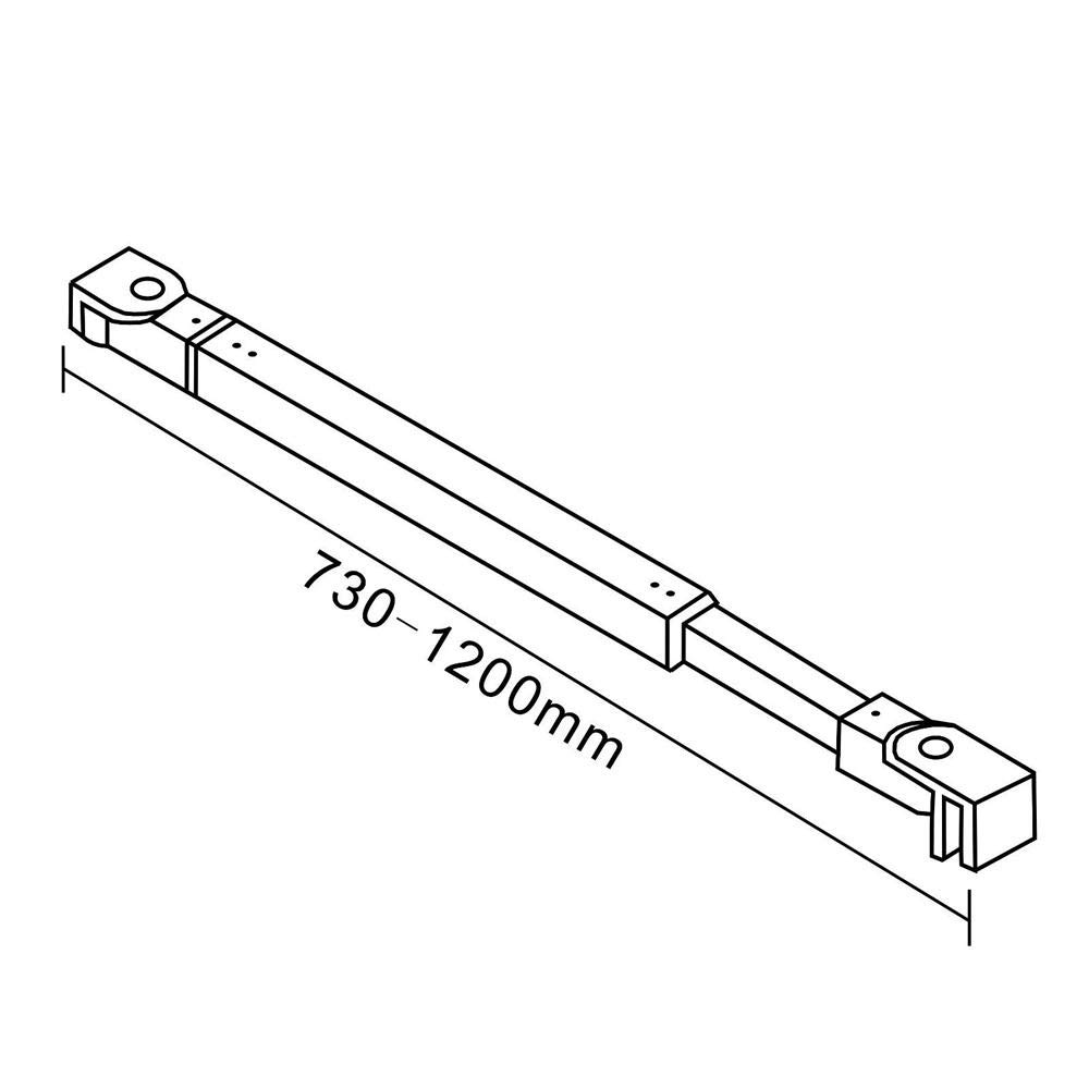 Mamparas de Ducha Panel Fijo Cristal esmerilado Antical 8mm - Barra 73-120cm - 120x200cm