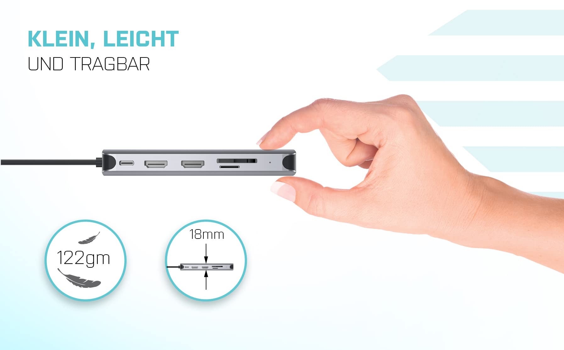 I-TEC USB-C Metal Nano Dock 2xHDMI 1xVGA 1xSD Cardreader 1xmicroSD Cardreader 1xGLAN 3xUSB 2.0 1xUSB 3.2 1xUSB-C3.2Data 1xUSB-C PD