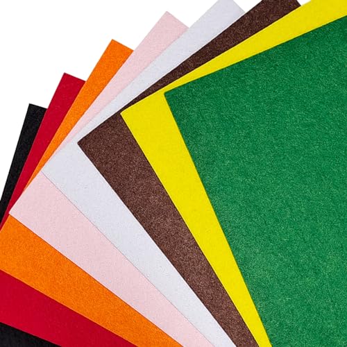 Image of Jtnohx Stiff Felt, 2mm Thick Felt Sheets for Crafts, 8 inchx12 inch Hard Felt Fabric Squares 8Pcs for DIY Projects (Christmas Series)