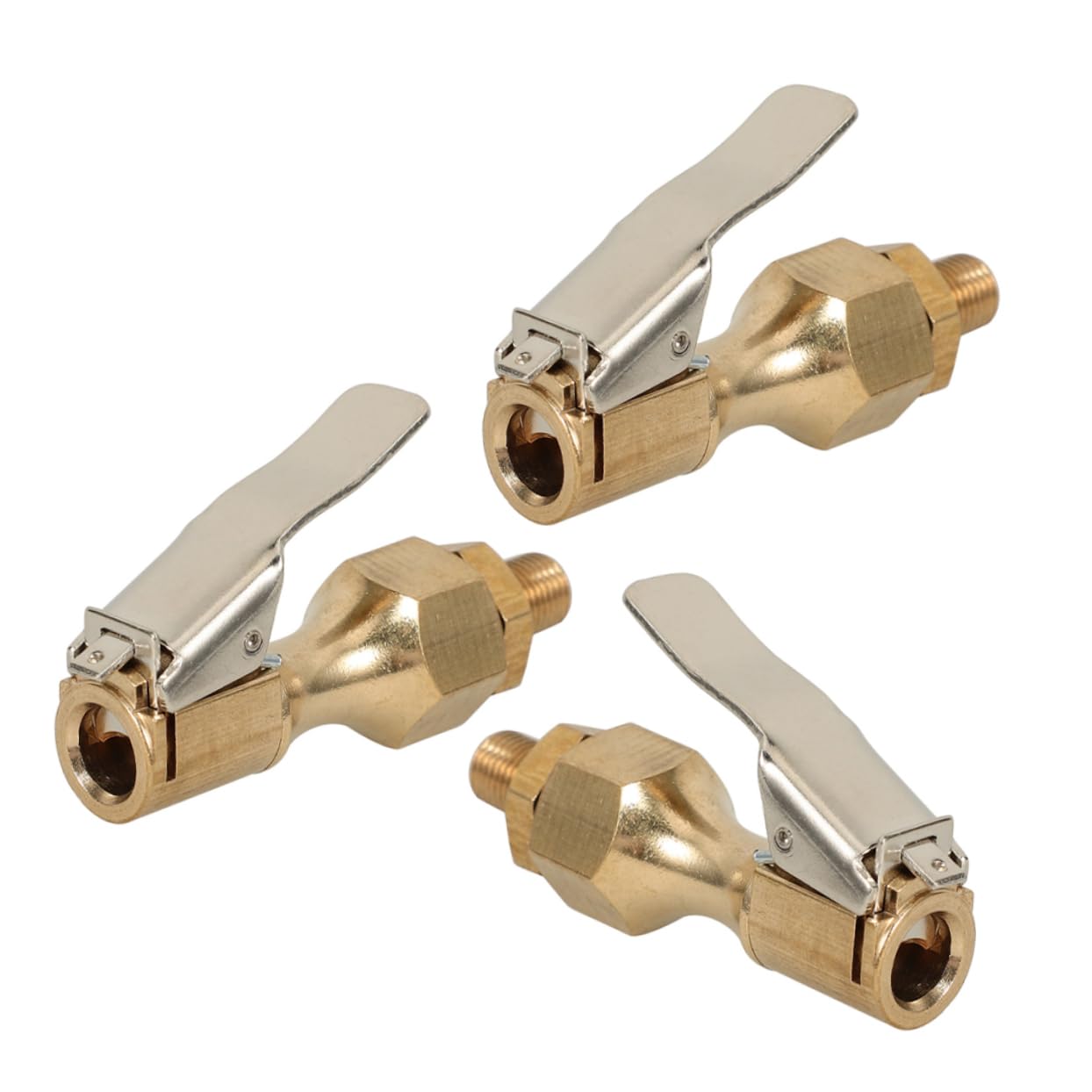 Anneome 3pcs Truck Tire Inflator Chuck Kit Quick Connect Locking Air Chuck for Air Compressor