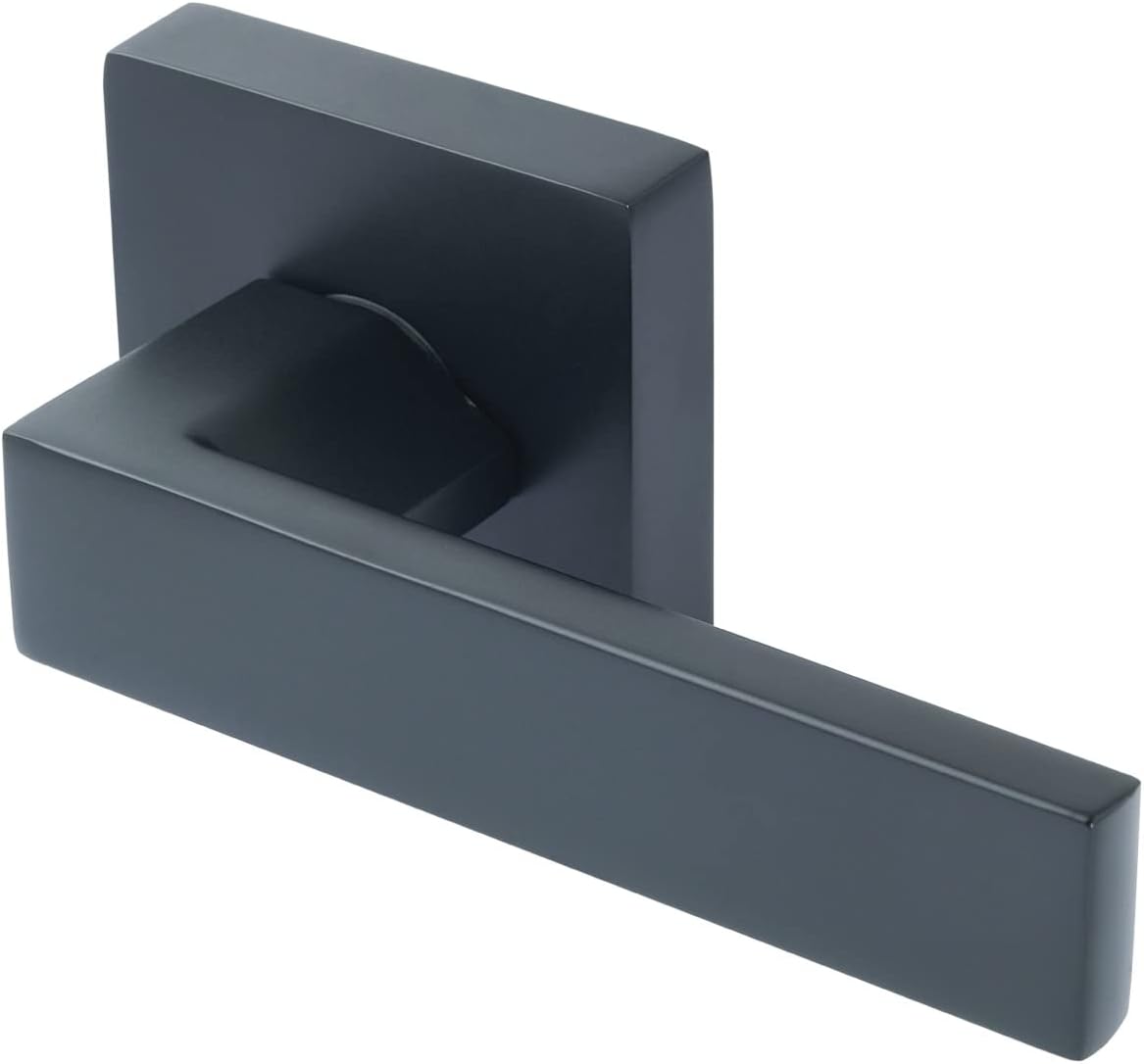 Design House 582361 Karsen Modern Dummy Door Lever Matte Black Matte Black Decorative Lock/Handle