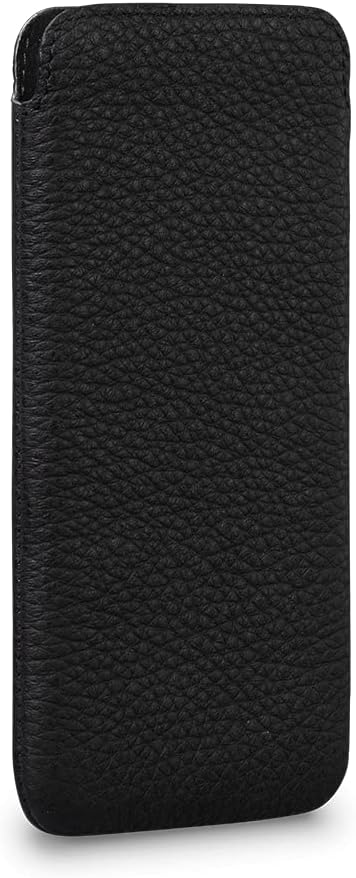 SENA UltraSlim Classic, Leather Sleeve Case Compatible with (Wallet Black, iPhone 13 Mini)
