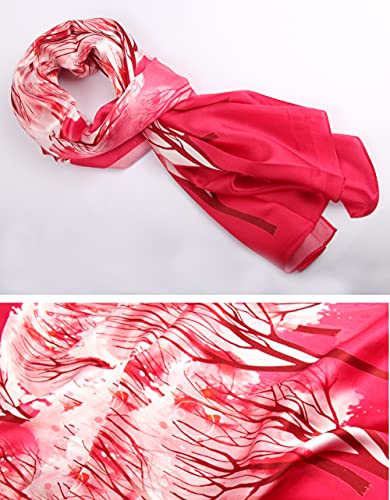 MEISEE 100% Mulberry Silk Long Scarf for Women Large Oblong Sunscreen Shawls Wraps Neck Headscarf Hair Wraps with Gift Packed (Houndstooth)2