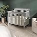 Dream On Me Aden 4-in-1 Convertible Mini Baby Crib in Grey, GreenGuard Gold & JPMA, Sustainable Pinewood, Non-Toxic Finish, 3 Mattress Heights, Converts to Mini Day & Twin-Size Bed