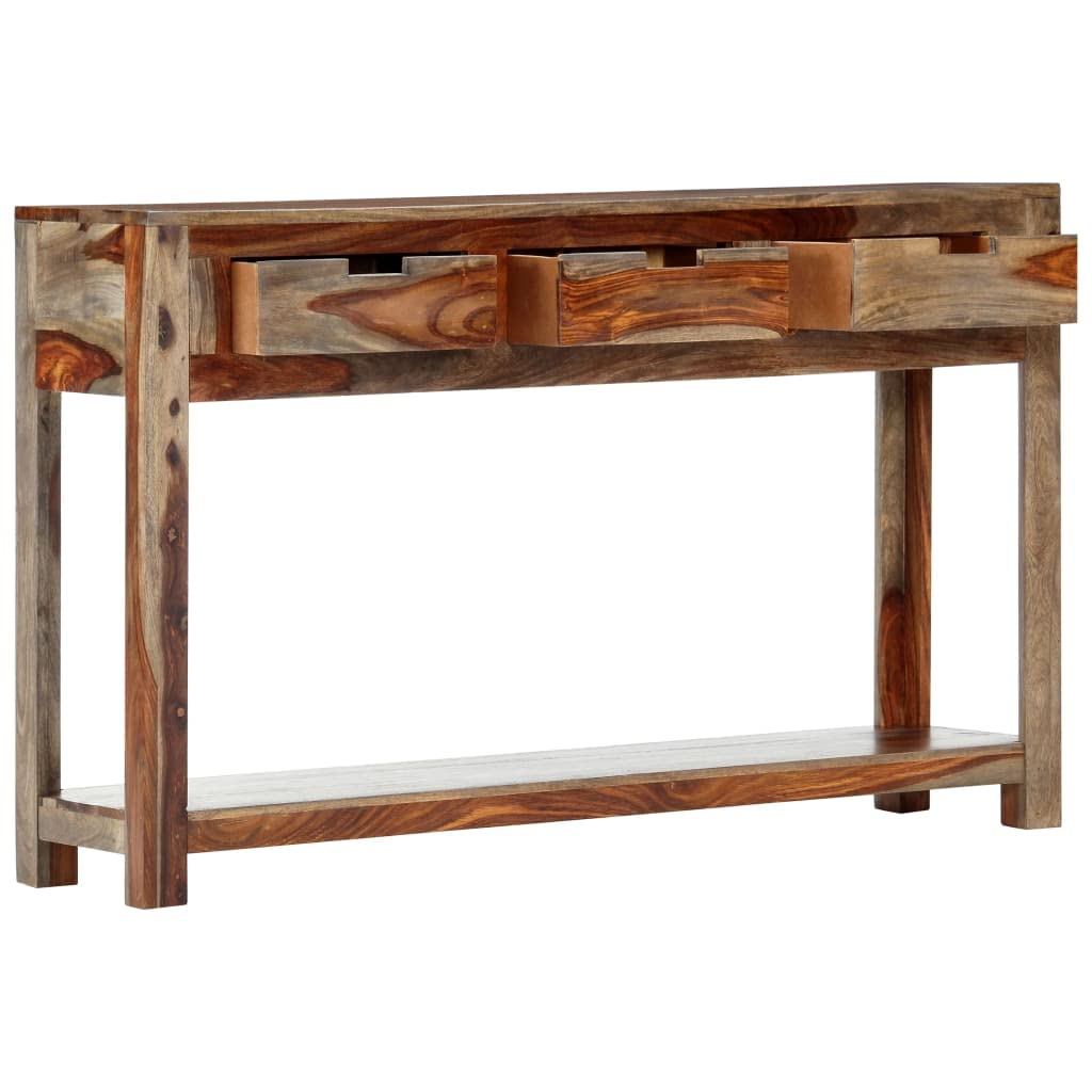 Table console en bois d'acacia de 120 cm pour organiser un petit espace de salon