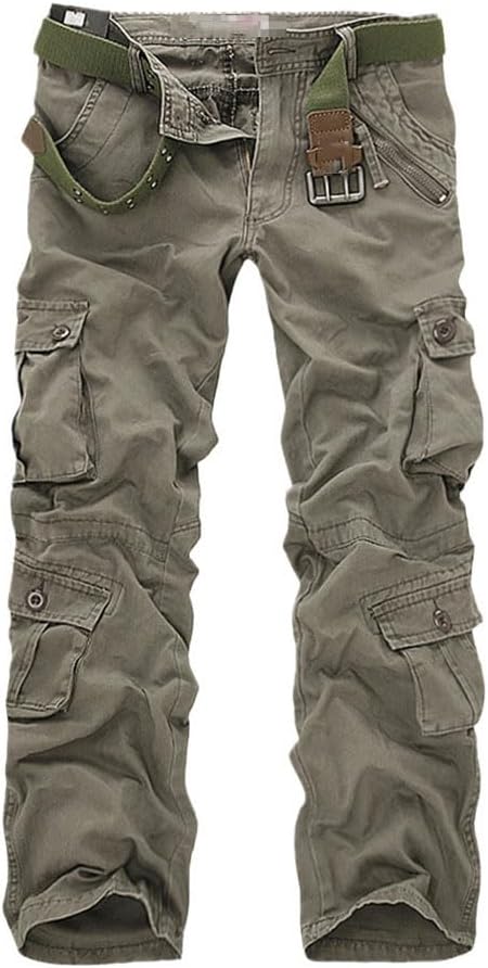 Haitpant Men's Camouflage Cargo Pants, Casual Multi-Pocket Army Work Trousers, Plus Size Military Style Pants