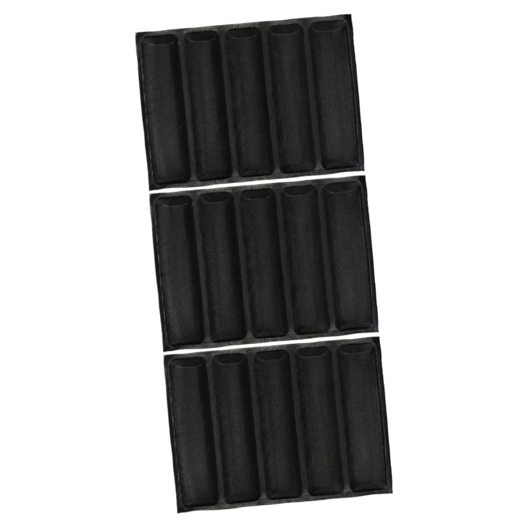 Cabilock 3 Pièces Moule à Rectangulaire Silicone Non Adhésif pour Cuisson à pour Gâteaux et Baguettes Ustensile de Cuisine Pratique et