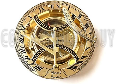 NauticalMart Brass Sundial Compass 4" Marine Nautical Gift image 5