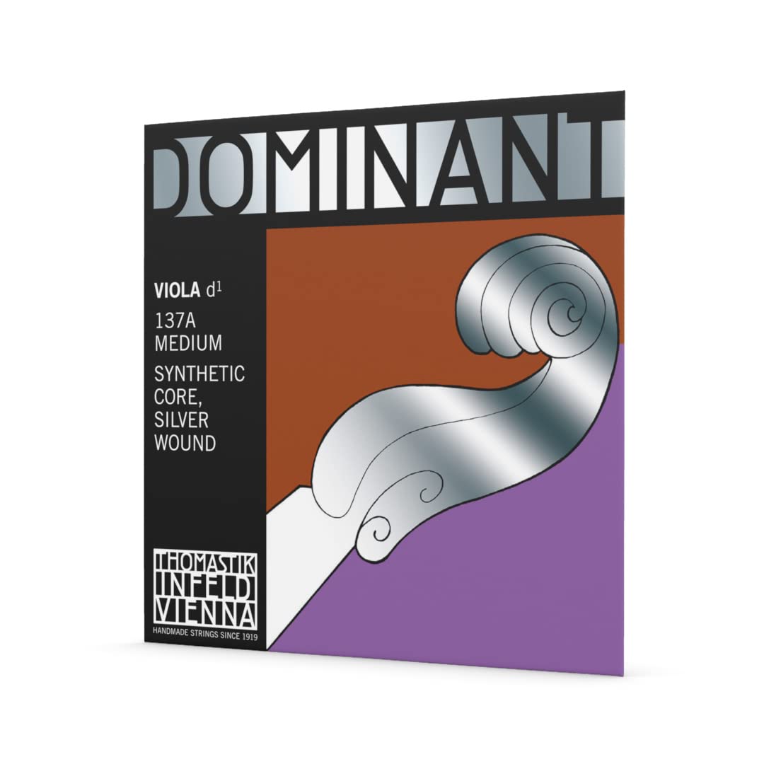 Thomastik single string for viola 4/4 Dominant - D string nylon core silver wound, medium