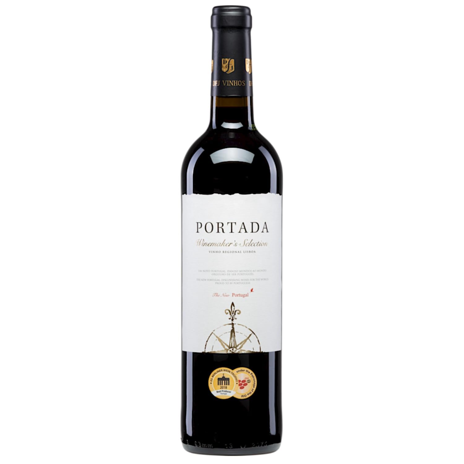 DFJ Vinhos Portada Winemaker´s Selection Halbtrocken Rotwein Vegan Portugal inkl. FeinWert E-Book (1 x 0,75 l)