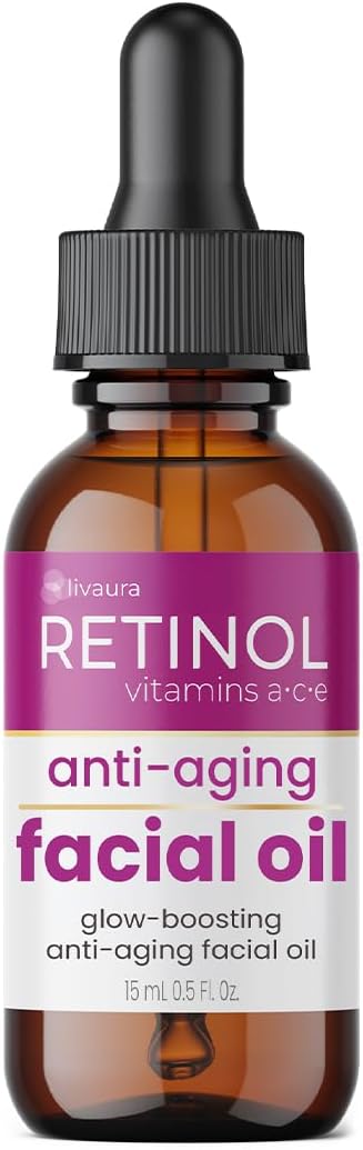 LIVAURA Retinol Face Oil for Women - Hydrating Anti Aging Glow Facial Oil | Lightweight retinol face oil serum for dry skin - hydrating anti aging facial oil that boosts a healthy glow