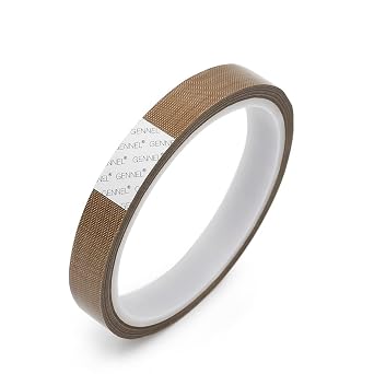 13mm x 10M 0.5in x 33ft PTFE Adhesive Cloth Tape Brown, Insulating