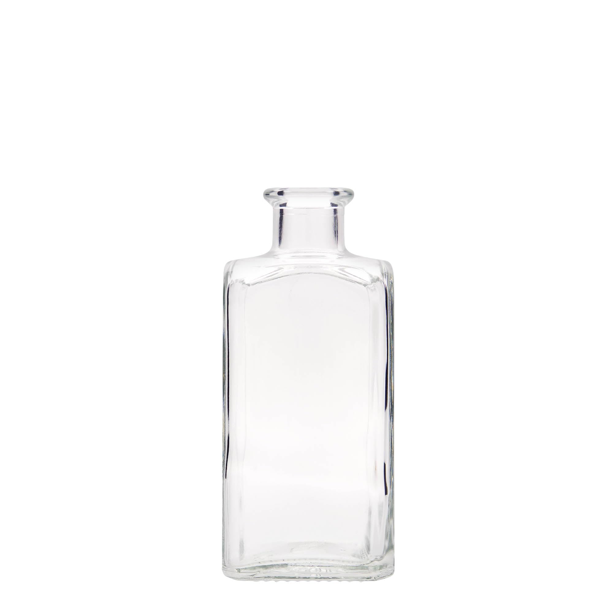 Zestaw 24 szklanych butelek 250 ml Farmaceuta Carré kwadratowe z naturalnym korkiem