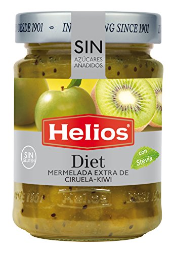 Helios Mermelada Dieta Ciruela y Kiwi - 280 gr - [Pack de 4]