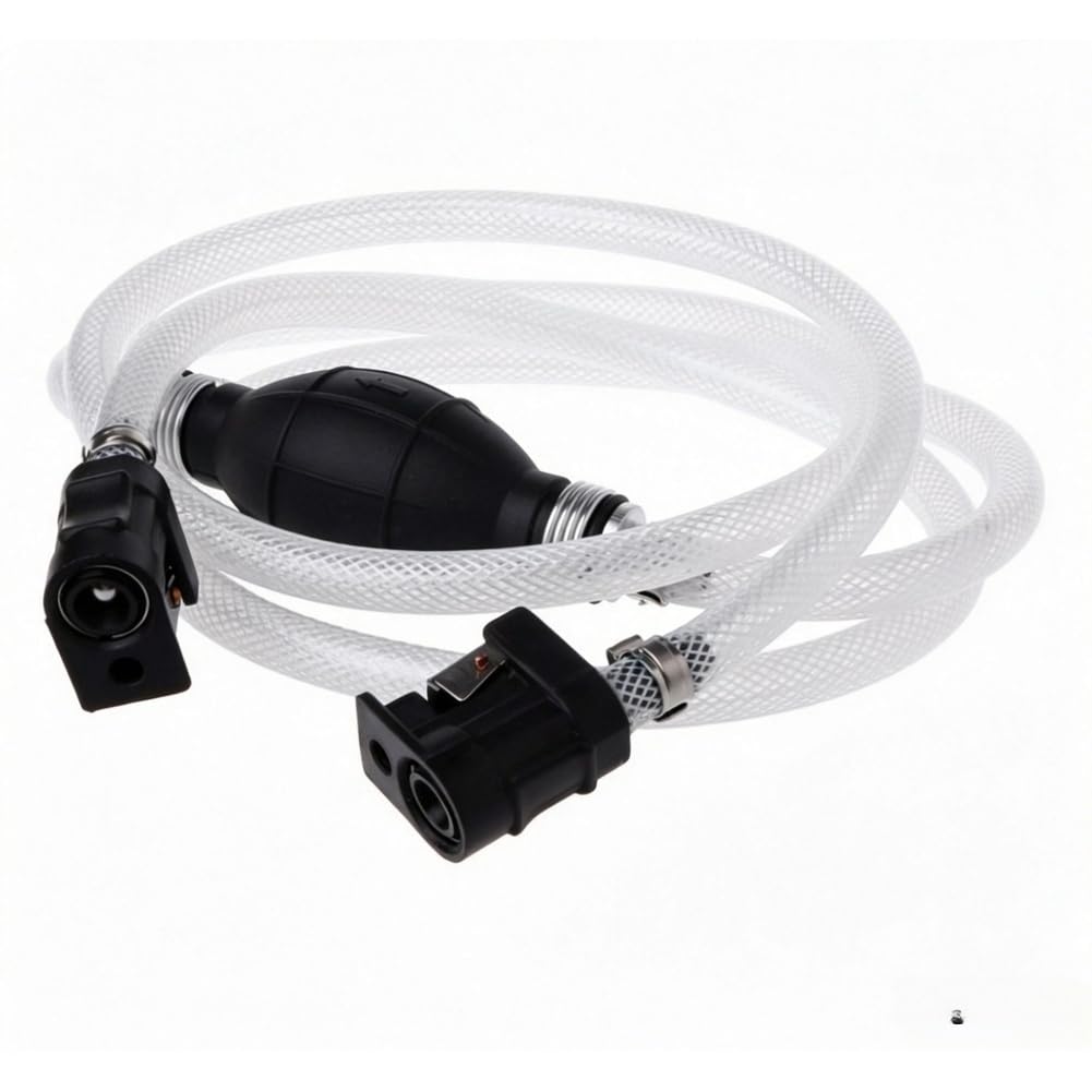 Pompa manuale di trasferimento del carburante con tubo da 2 m, pompa di aspirazione dell'olio per motori di barca, pompa manuale portatile per trasferimento del carburante, robusta e