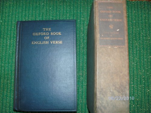 The Oxford Book of English Verse 1250-1918 B000K027D8 Book Cover