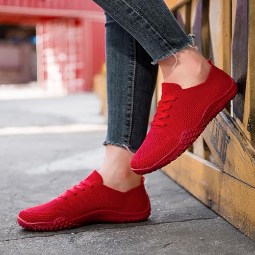 Image of Barefoot Shoes Women Tennis Gym Zero Drop Trail Minimalist Sneakers | Zero Drop 丨Minimalist丨Lightweight Material丨Breathable Mesh丨Non-Slip丨Machine Washable