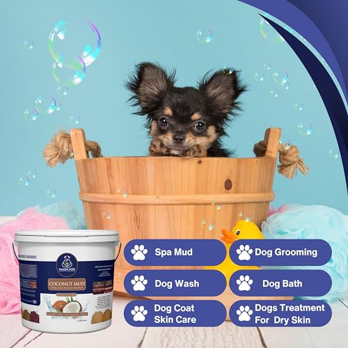 Image of Madra Mor Coconut Mud Dog Wash Spa Essentials | Dog Grooming | Dry Skin Treatment | 7.5lb Pail with Worldwide Nutrition Multi-Purpose Keychain