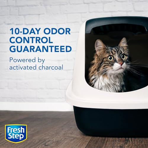 Image of Fresh Step Simply Unscented Light Weight Clumping Litter, Fresh Step Unscented Cat Litter with Activated Charcoal Technology, 15.4 lb. Box (Pack of 4)