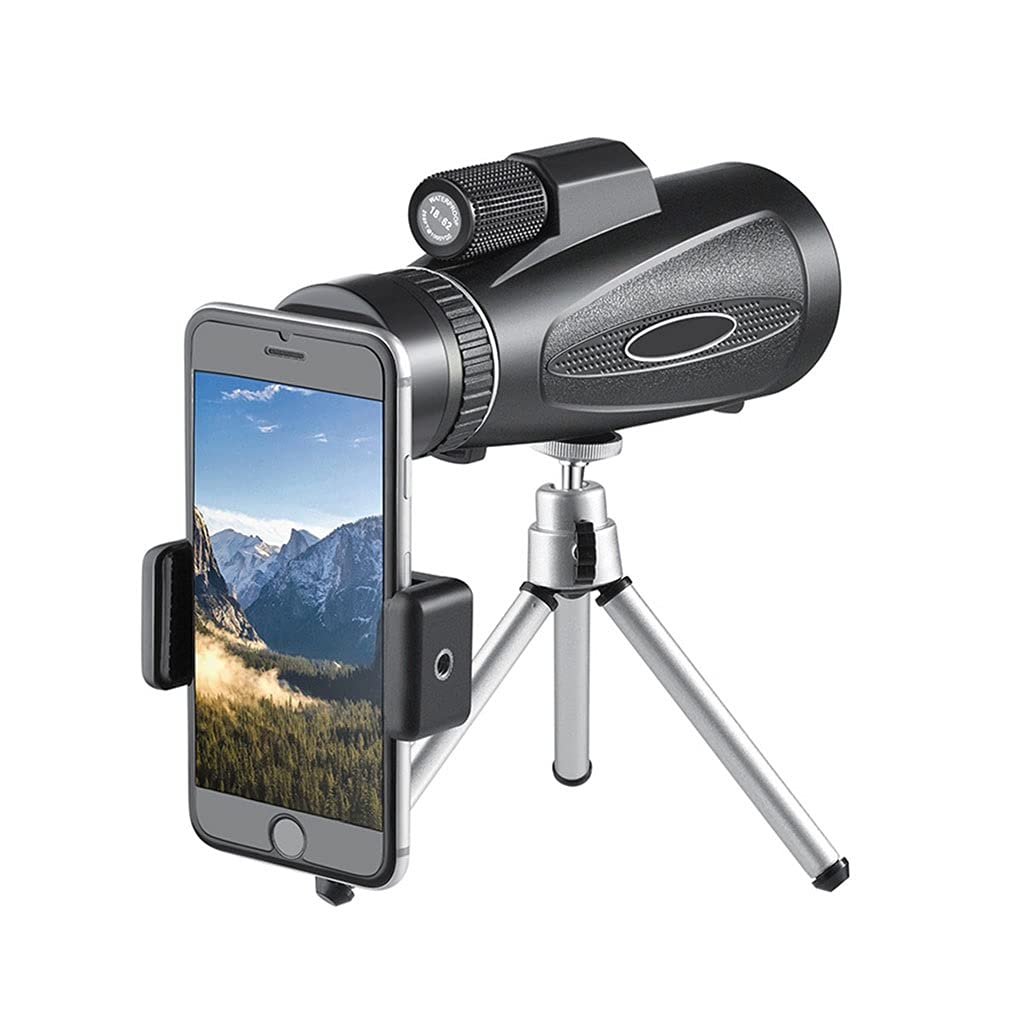Télescope monoculaire 18x62 Compact étanche en Verre HD Ed avec Clip de téléphone pour trépied
