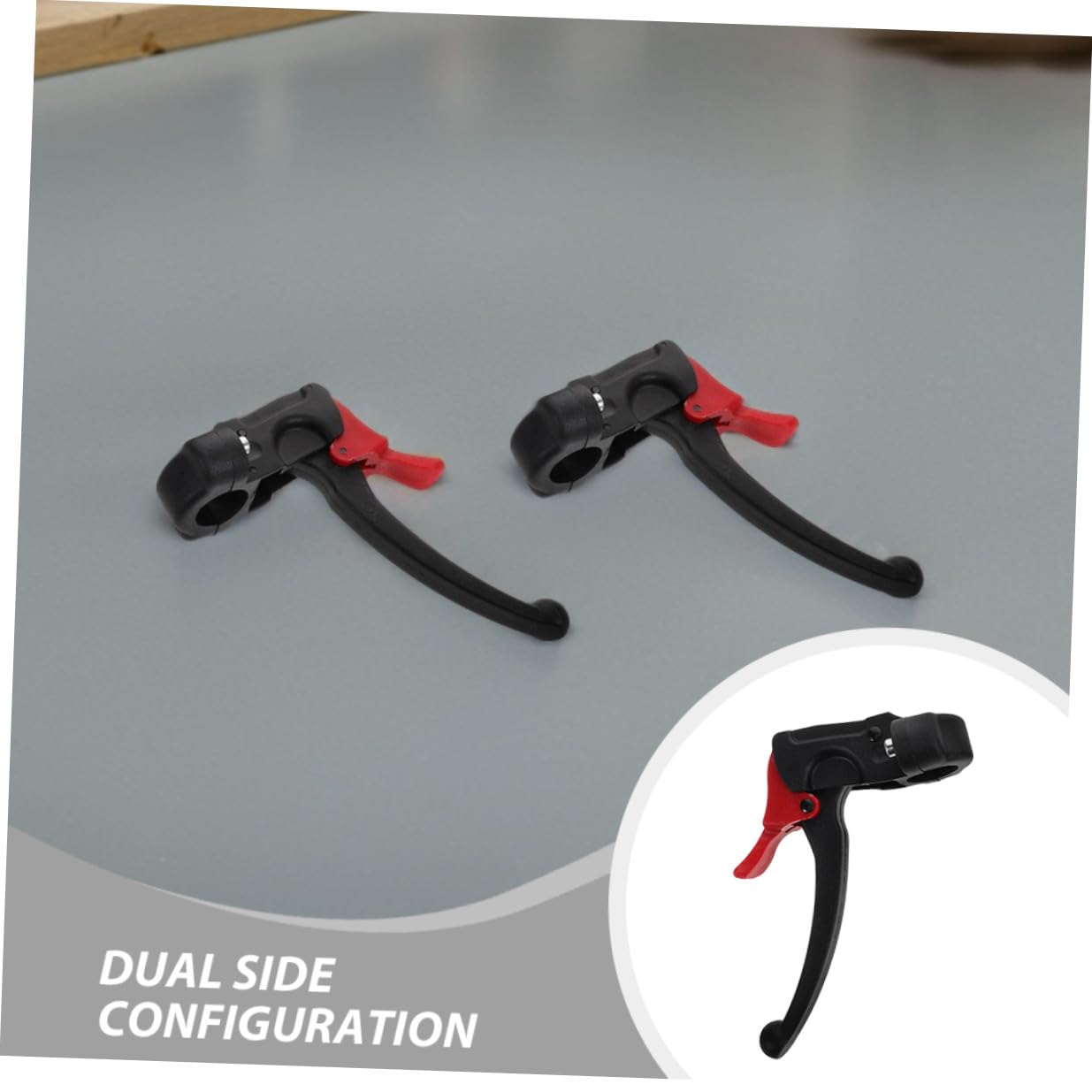 2pares Manijas de Freno para Silla de Ruedas Extensibles de Plástico Autoblocantes para Frenos de Mano de Repuesto para Mantenimiento de Sillas de Transporte