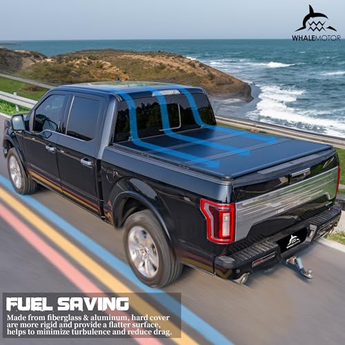 Image of Hard Folding Truck Bed Tonneau Cover Compatiable with Dodge Ram 1500 Classic&New(2009-2026) 5.7 FT Short Box w /o Rambox, Tri Fold Style