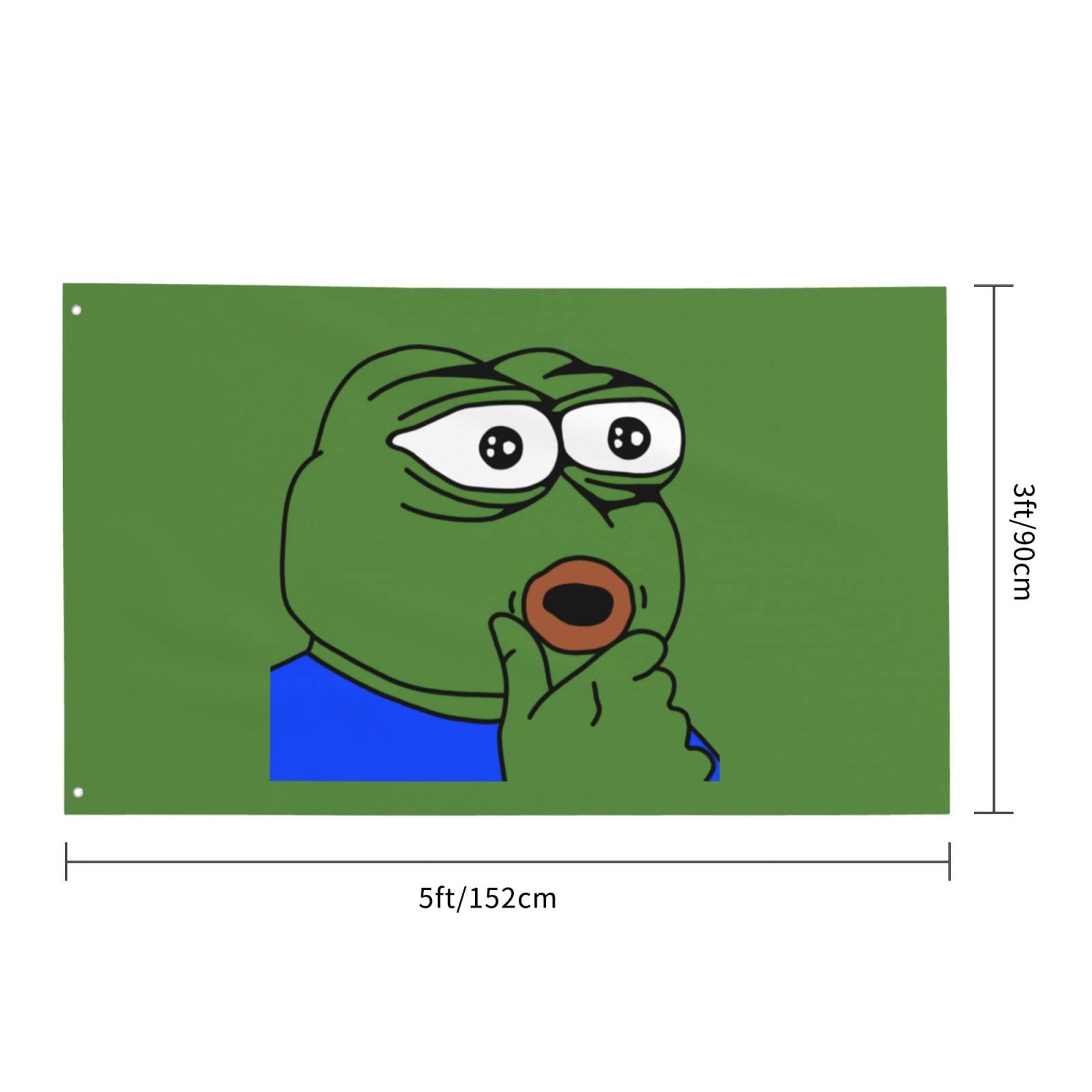 Amazon.com: Pepe The Frog Thinking Flag 3x5ft, Home Garden Flag, Suitable  For Indoor Or Outdoor : פאטיו, מדשאה וגינה