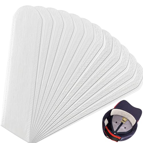 Image of Framendino, 100 Pack Disposable Sweat Pads Golf Hat Liner Cap for Makeup Sports