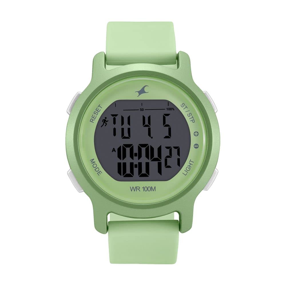 Fastrack Street Line Digital Dial Green Silicone Strap Watch for Girls-NR68027PP01 (B0B3ML3PCK) Amazon Price History, Amazon Price Tracker