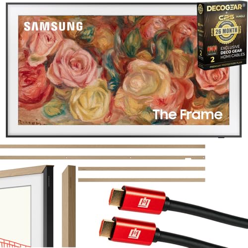 Samsung 43-in LS03D The Frame Smart TV Bundle with Modern Teak Bezel (2024) - QN43LS03DAFXZA + VG-SCFA43TKBZA