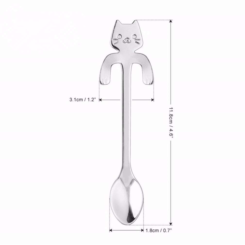 Set di 6 cucchiaini da tè in acciaio inox, per caffè e dessert