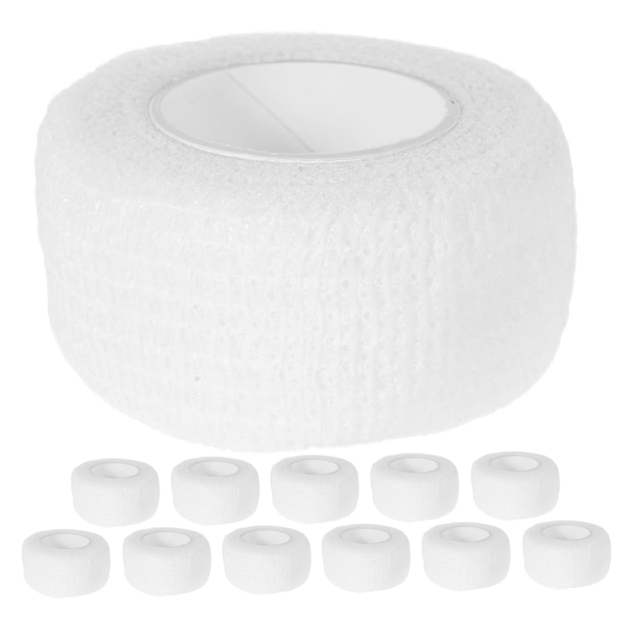 Yardwe 12rolls Elastic Bandage Tape Multi-use Sports Wrap for Fingers and Wrists Nonwoven Soft and Comfortable Support for Injury Prevention and Daily Needs