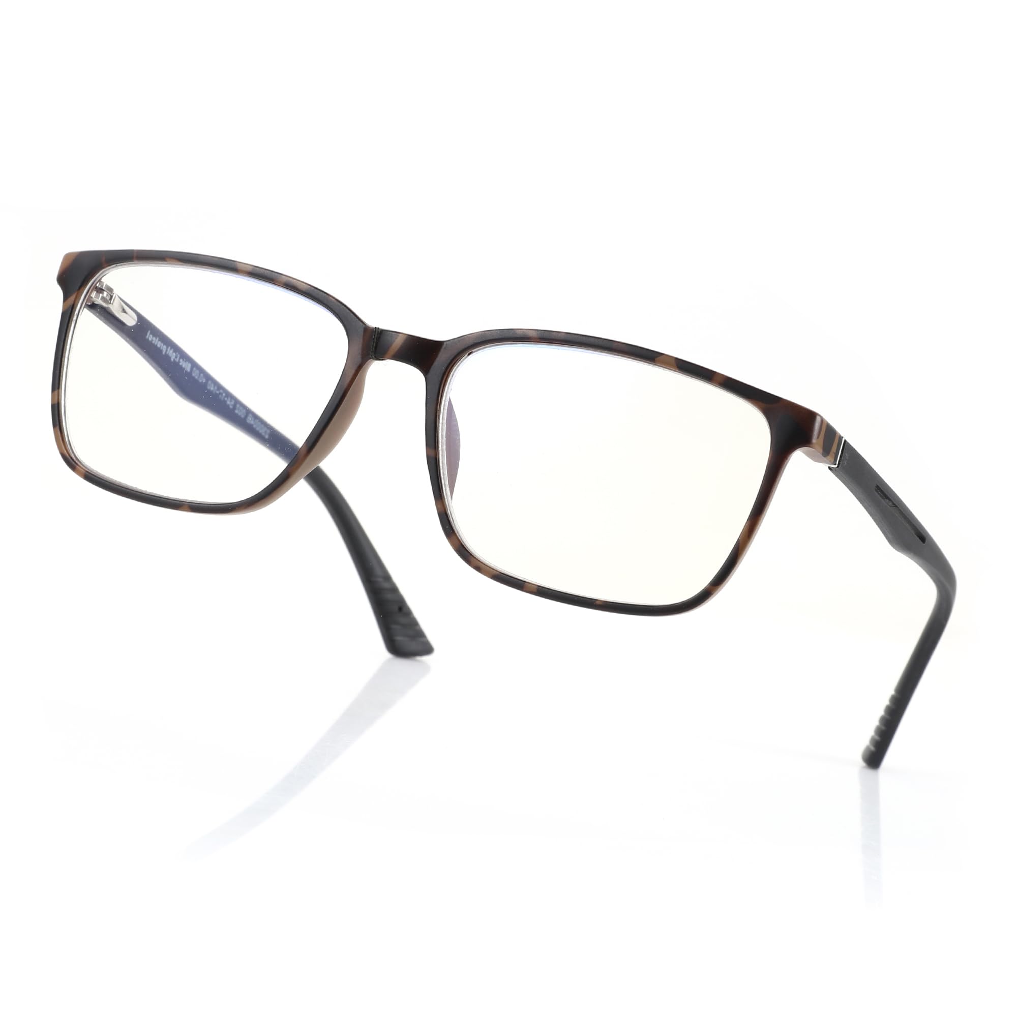 ZENOTTIC Blaulichtfilter Brille,Lesebrille Herren Eckige TR Rahmen-Leser Anti-Glanz Sport Computerbrille