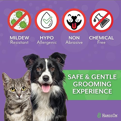 H HANDSON Guanti per la Toelettatura degli Animali...