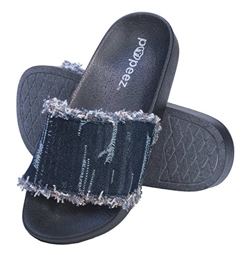 Girl's Sandals Open Toe Slide Denim Slipper