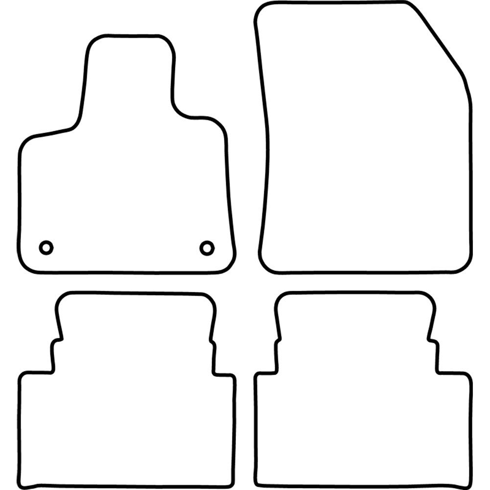 Image secondaire de AUTO-STYLE Set de tapis de sol compatible avec Citroën C5 Aircross 2019-, Noir