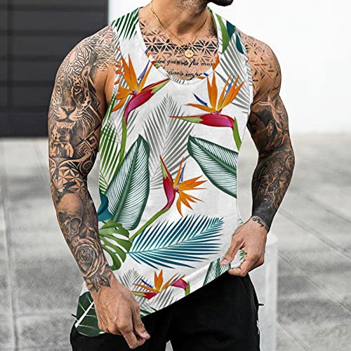 2023 Nieuwe Sommer Stijl Mannelijke Zomer Tank Top Ademend Grote Maat Casual Mouwloze Top Losse Gedeeltelijke Print Tank Top Tops Mannen Losse Fit - Image 5