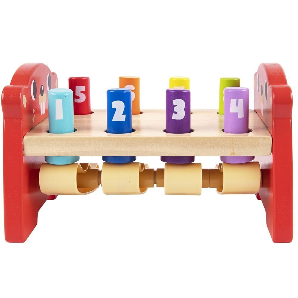 ODG - Banco Gioco della Talpa da Martellare in Legno con Numeri Colorati - Gioco Educativo e Divertente