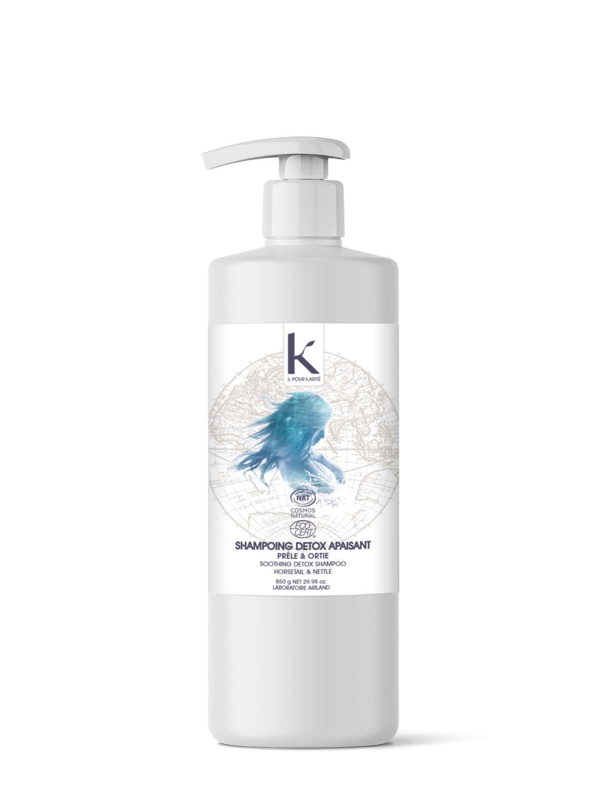 Shampooing detox apaisant prêle & ortie K pour Karité 850g