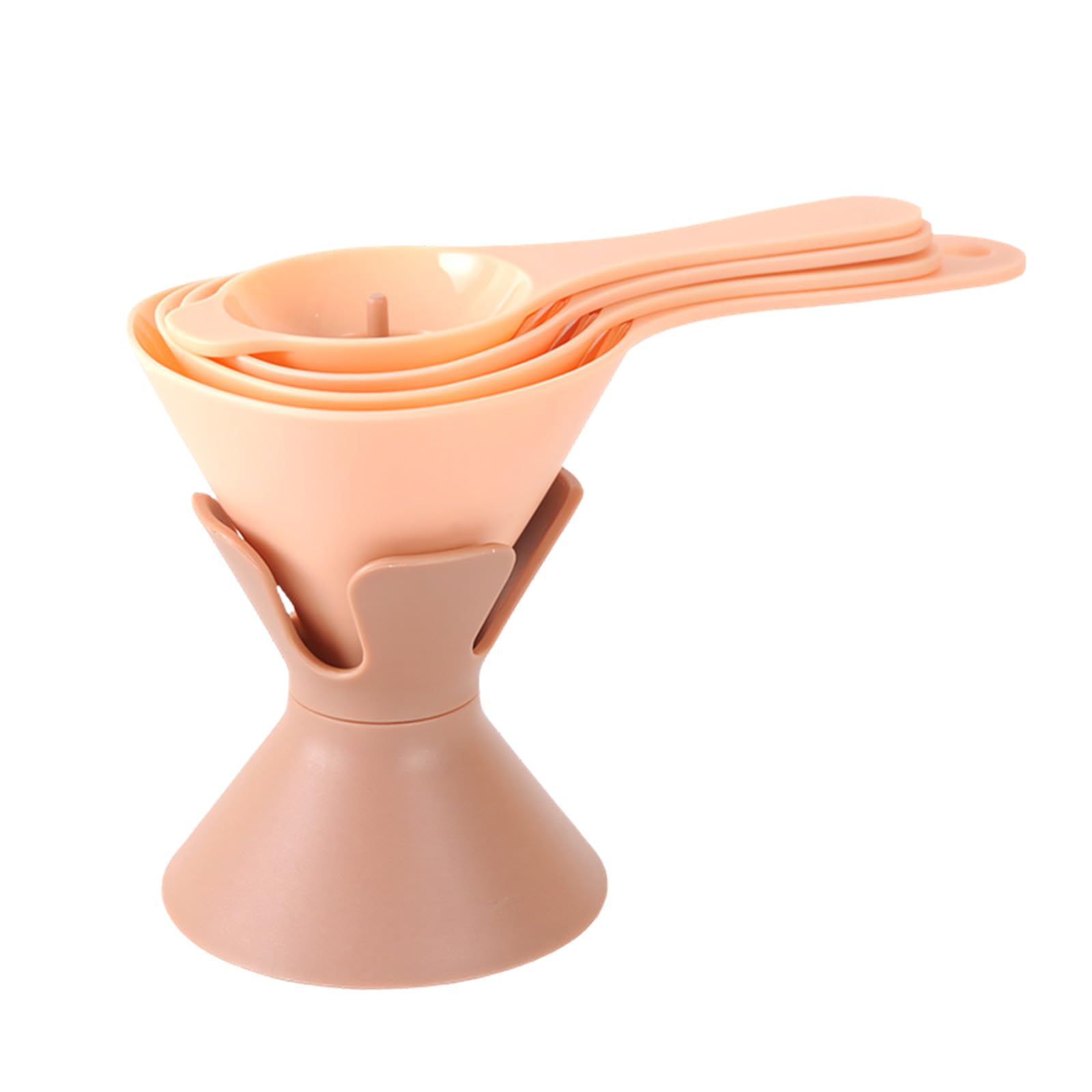 Pangboer A Nesting Kitchen Funnel Collection, Pp 6-In-1 Pouring Tools, Holder Base, Ingredient Portioning, Home Prep Tasks Nesting Funnel Set Kitchen Pouring Helper Bottle Refill Jar Transfer Ingredient Holder