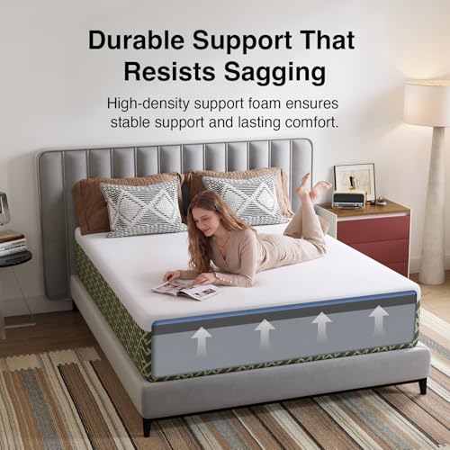 Image of Novilla 8 Inch Twin Gel Memory Foam Mattress for Pain Relief