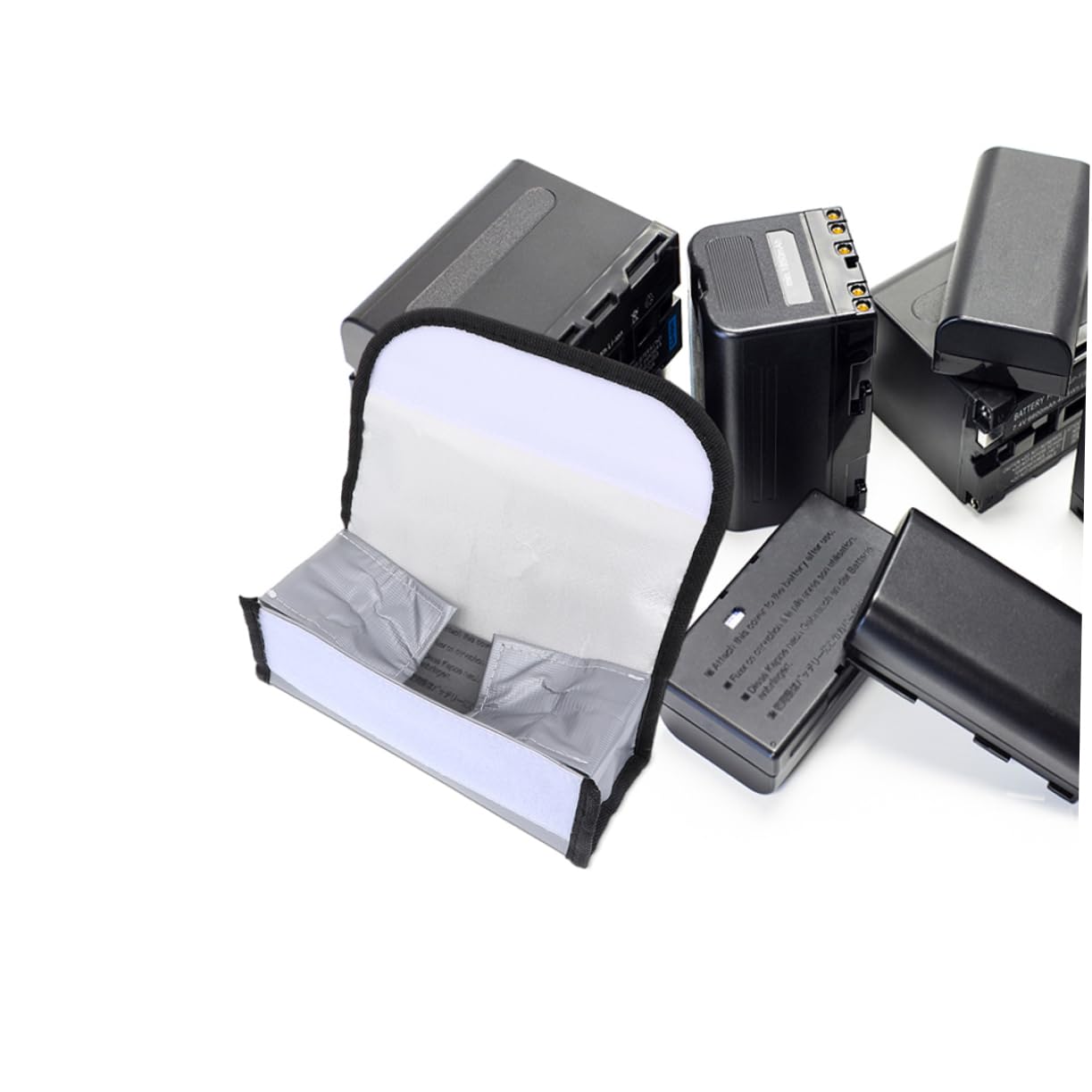 POPETPOP 6pezzi Battery Safety Pouch Con Protezione Antincendio Sacchetto Antideflagrante Per Batterie Lipo Porta Batteria Leggero e Pratico Per Viaggi e Stoccaggio