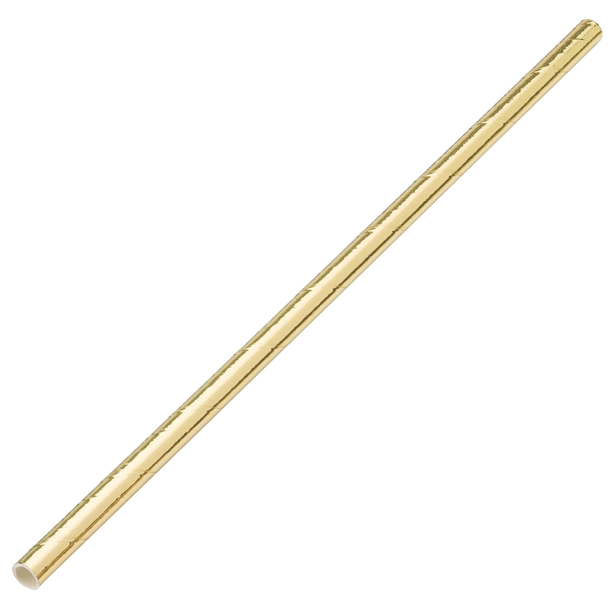 Bar@Drinkstuff Gold Biodegradable Paper Straws Metallic - Pack Of 250 - Eco Friendly Straws, Drinking Straws
