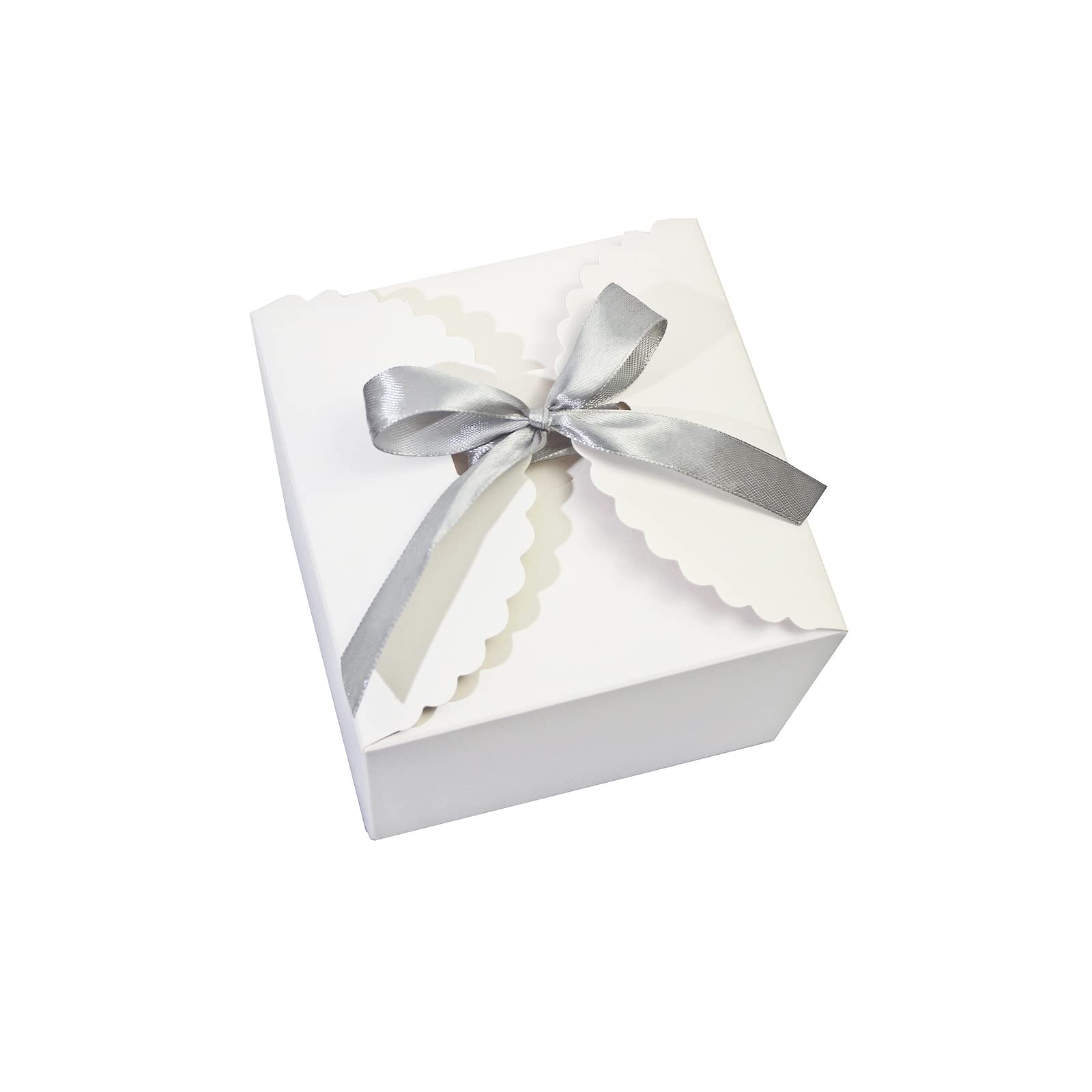 WEWILUCK Small White Gift Box, 10 PCS Pretty Favor Gift Boxes with Lids Bulk for Wedding, Bridesmaid Proposal, Birthday, Party, Holiday, Galentine's