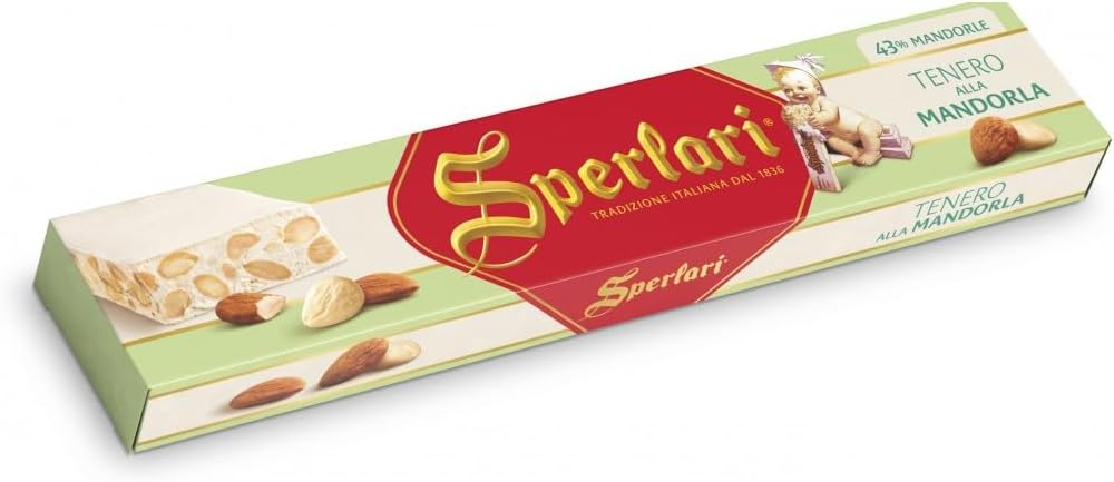 Sperlari Soft Almonds Nougat Candy, Italian Torrone, 250 gr / 8.81 oz