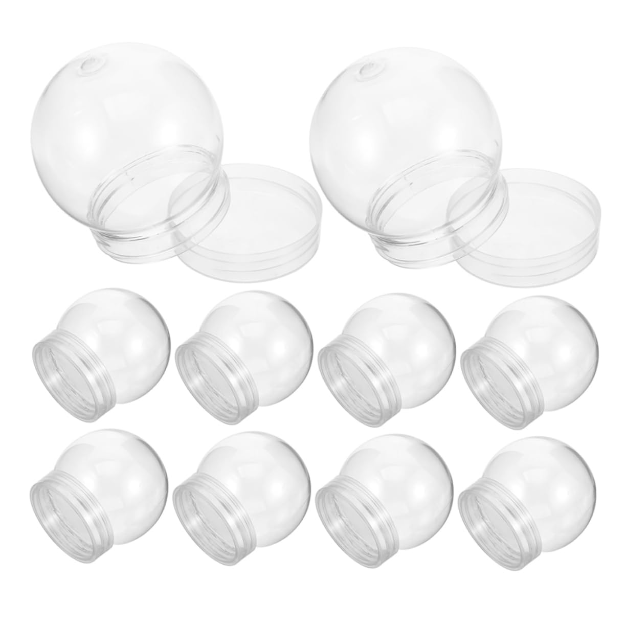 SHERCHPRY 2 Series Bola De Nieve De Bricolaje Globo De Nieve De Bricolaje Decorativo Navidad Artesanía En El Mundo De La Nieve Pequeña Bola De Nieve El Plastico Transparente 20 Piezas*2