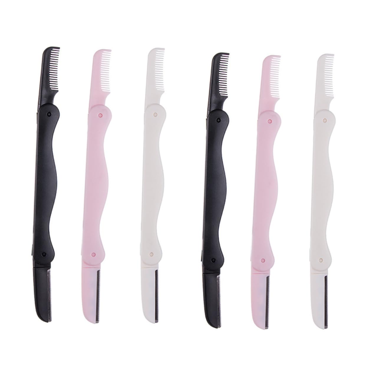 OSOLADY Eyebrow Razor Kit 6-Piece Set Trimmer Knife Non-Slip Double-Sided for Women Compact Safe for Home Use