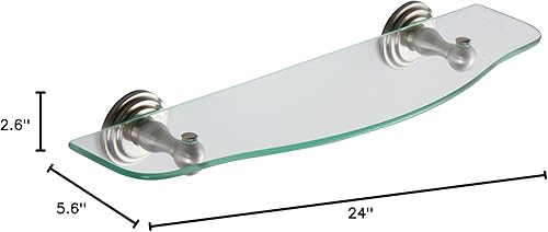 Miniatura 8 de Ginger 1135T-18PN Chelsea Gallery Estante para riel, 18 pulgadas, níquel pulido